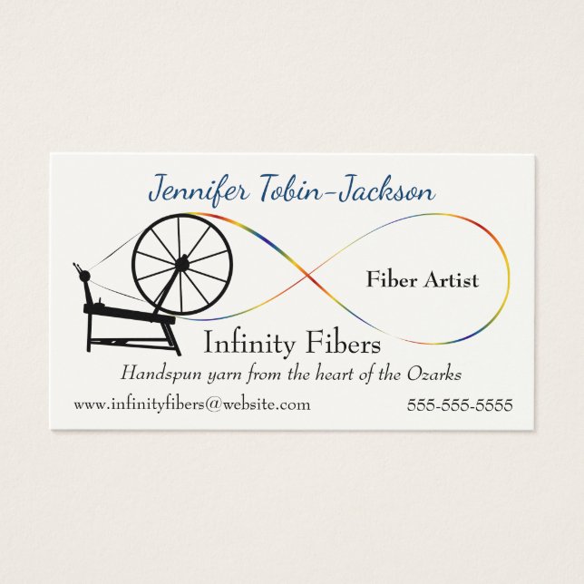 Infinity Design Spinning Wheel business card (Front)