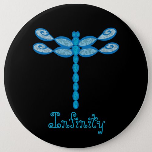Infinity Dragonfly blue Button