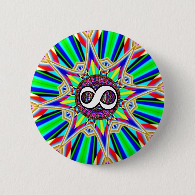 Infinity Eight Star Button (Front)