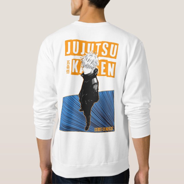 Infinity Eyes Sorcerer– Blue Gaze Anime  Sweatshirt (Back)