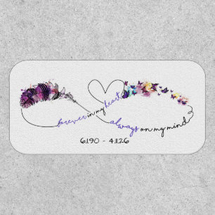 Infinity Feather & Butterfly Memorial Patch