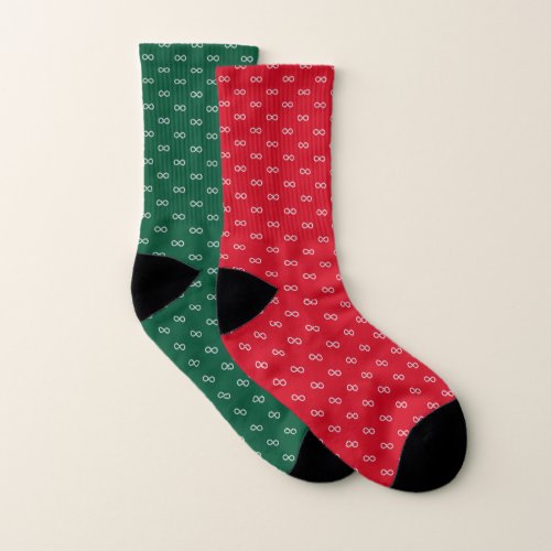 Infinity Festive Style Red  Green Collection  Socks