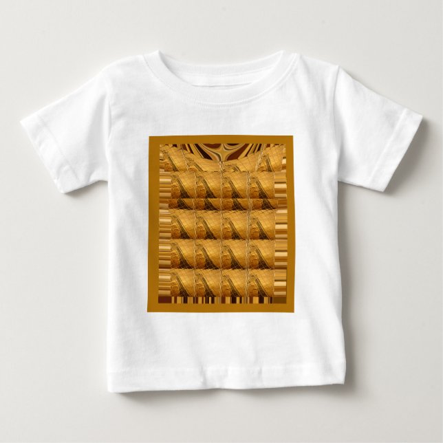 Infinity Golden Giraffe Animal Motif Art Print Baby T-Shirt (Front)