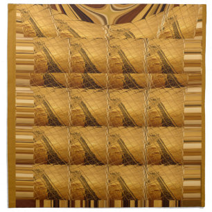 Infinity Golden Giraffe Animal Motif Art Print Cloth Napkin