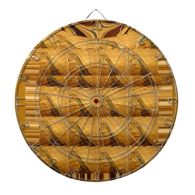 Infinity Golden Giraffe Animal Motif Art Print Dart Board (Front)