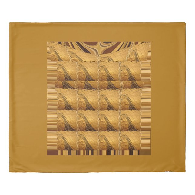Infinity Golden Giraffe Animal Motif Art Print Duvet Cover (Front)