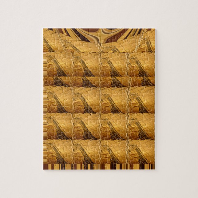 Infinity Golden Giraffe Animal Motif Art Print Jigsaw Puzzle (Vertical)