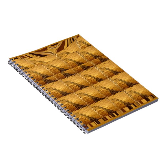 Infinity Golden Giraffe Animal Motif Art Print Notebook (Right Side)