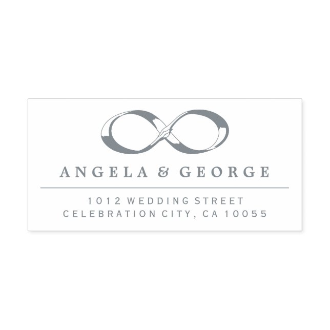Infinity Hand Clasp Wedding Self Inking Stamp (Design)