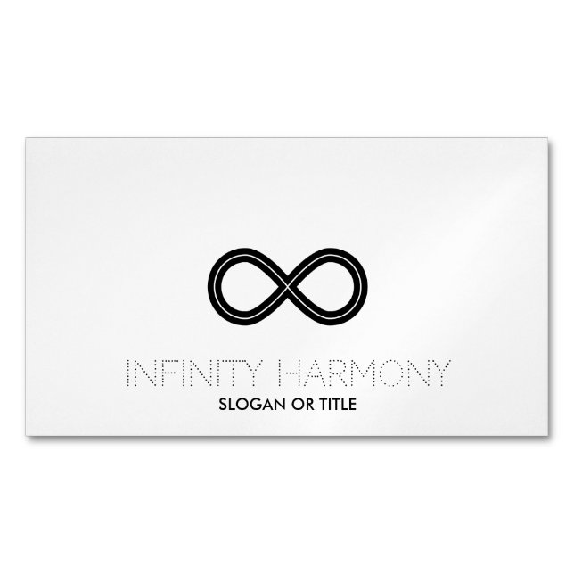 Infinity Harmony Symbol Business Card Magnet (Front)