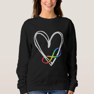 Infinity Heart Autism Awareness Love Needs No Word Sweatshirt