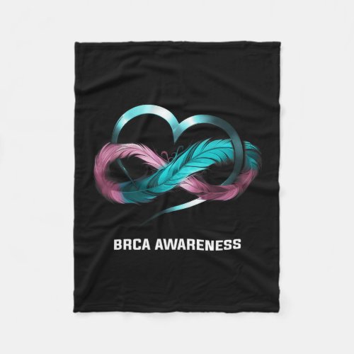 Infinity Heart Brca Awareness  Fleece Blanket