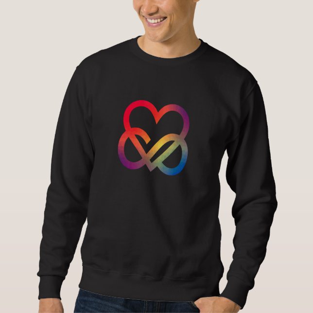Infinity Heart - Colorful Heart Symbol Love Infini Sweatshirt (Front)