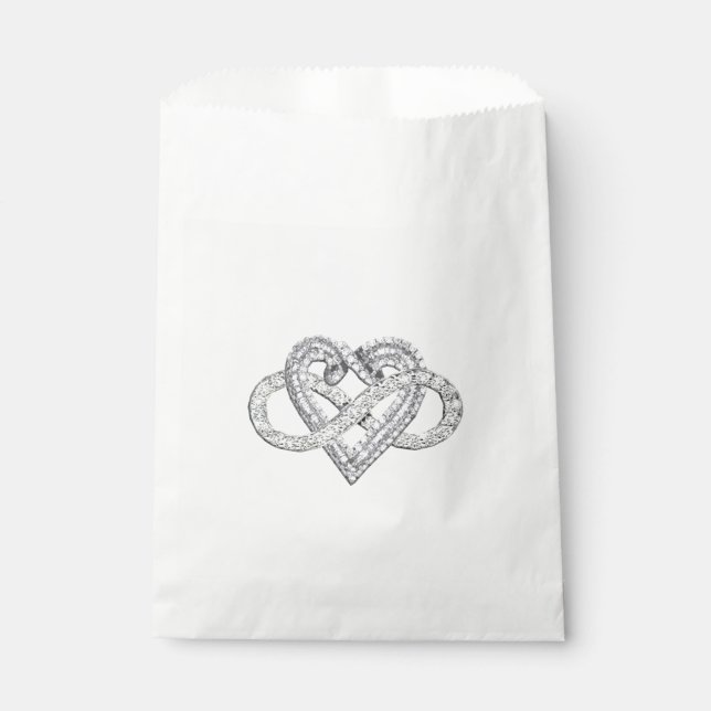 Infinity Heart Favor Bag (Front)