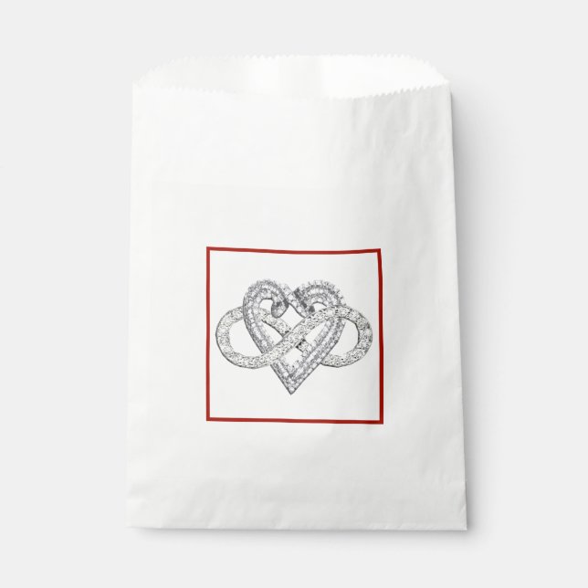 Infinity Heart Favor Bag (Front)