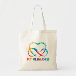 Infinity Heart Love Autism Awareness Needs No Word Tote Bag
