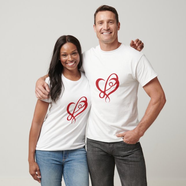 Infinity Heart Love Forever Romantic Couple T-Shir T-Shirt (Unisex)