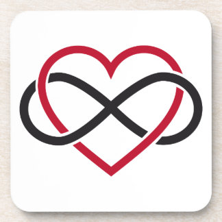 Infinity heart, never ending love beverage coaster