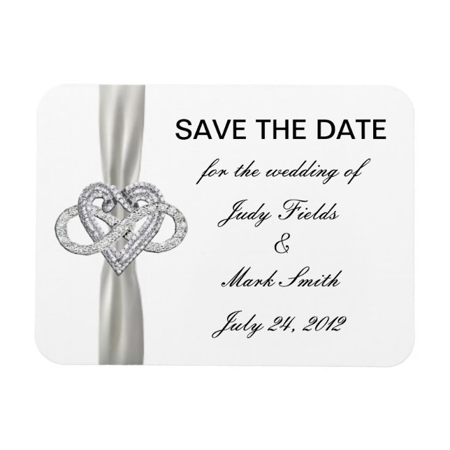 Infinity Heart Save The Date Magnet (Horizontal)