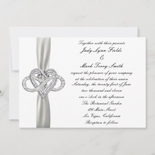 Infinity Heart Wedding Invitation (Front)