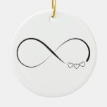 Infinity Hearts Symbol Ceramic Ornament at Zazzle