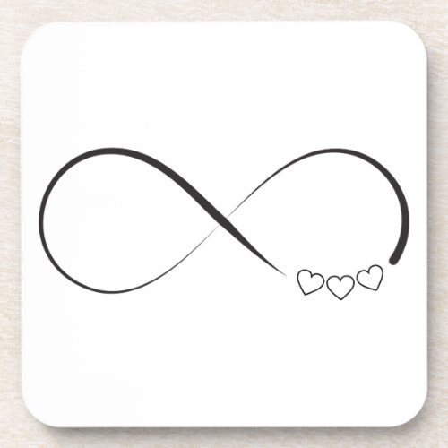 Infinity hearts symbol coaster