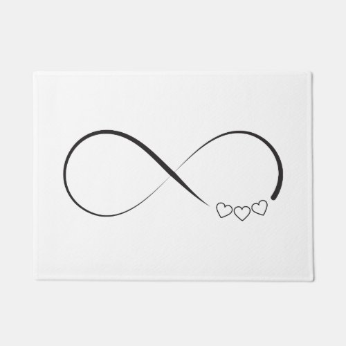 Infinity  hearts  symbol doormat