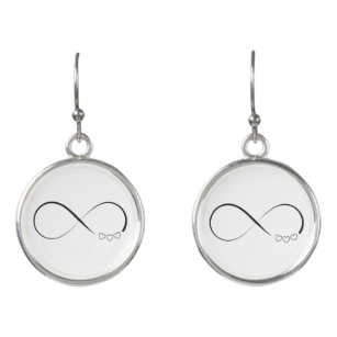 Infinity hearts symbol earrings