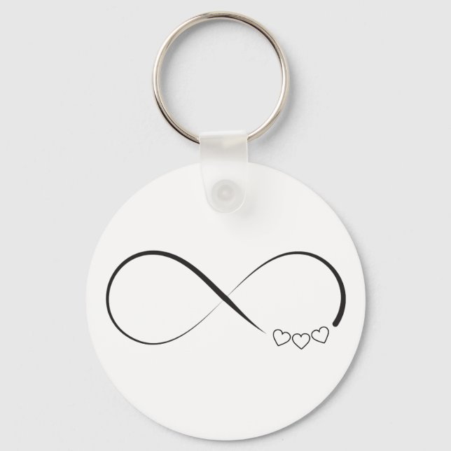 Infinity hearts symbol keychain (Front)