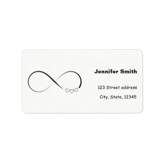 Infinity hearts symbol label