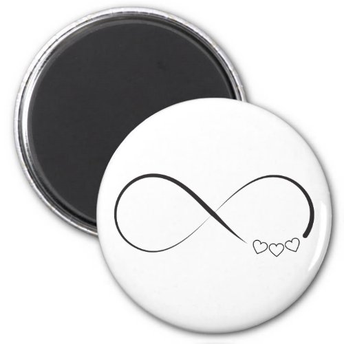 Infinity hearts symbol magnet