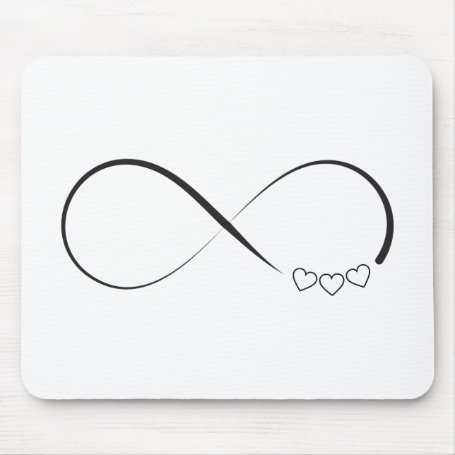 Infinity hearts symbol mouse pad (Front)