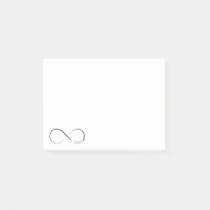 Infinity hearts symbol post-it notes