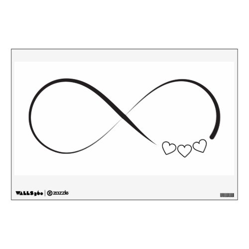 Infinity hearts symbol wall sticker