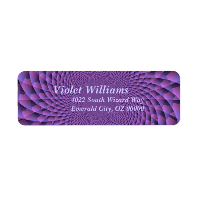 Infinity Is Purple Label (Front)