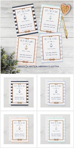 Nautical Stripes Wedding Suite Full Collection