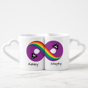 Infinity Labrys Lesbian Pride Lovers BFF Custom Coffee Mug Set