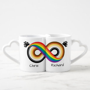 Infinity LGBT Bear Pride Lovers Custom Coffee Mug Set