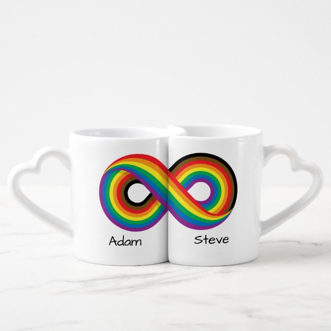 Infinity LGBT Philadelphia Pride Custom Coffee Mug Set (Front Nesting)
