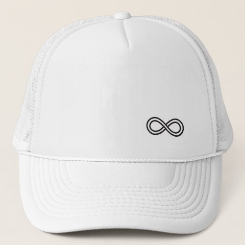 Infinity Logo _ White Trucker Hat
