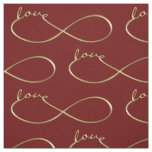 Infinity Love Lemniscate gold + your backgr. Fabric