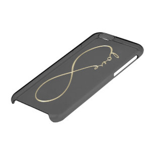 Infinity Love Lemniscate gold + your backgr. Clear iPhone 6/6S Case