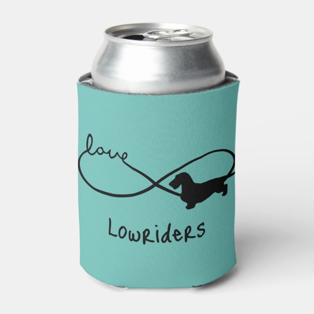Infinity Love Lemniscate Rough-Hair Dachshund 1 Can Cooler (Can Front)