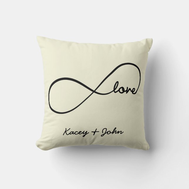 Infinity Love Throw Pillow (Front)