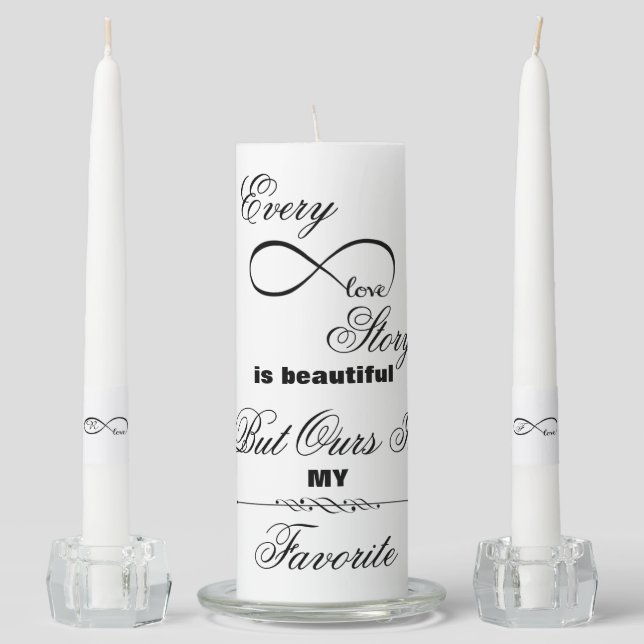 Infinity Love Unity Candle Set (Front)