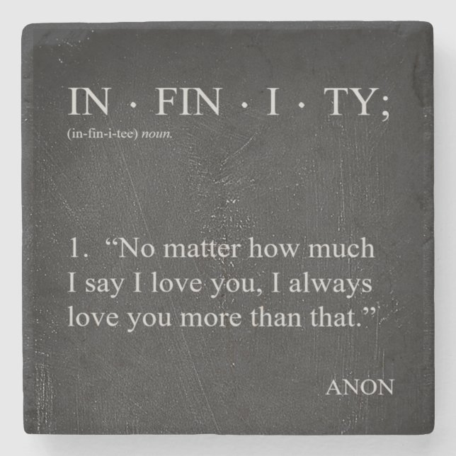 INFINITY Love you more Definition COASTER (Front)