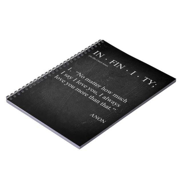 INFINITY Love you more Definition PHOTO NOTEBOOK (Left Side)