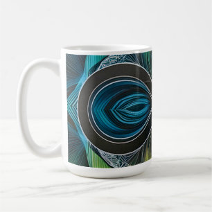 Infinity Mandala African Tribal Mask Abstract Coffee Mug
