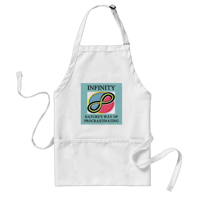 INFINITY math joke Adult Apron (Front)