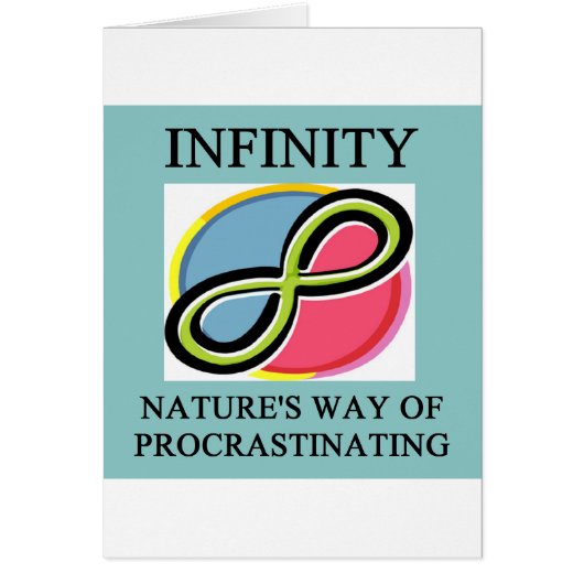 INFINITY math joke Cards (Front)